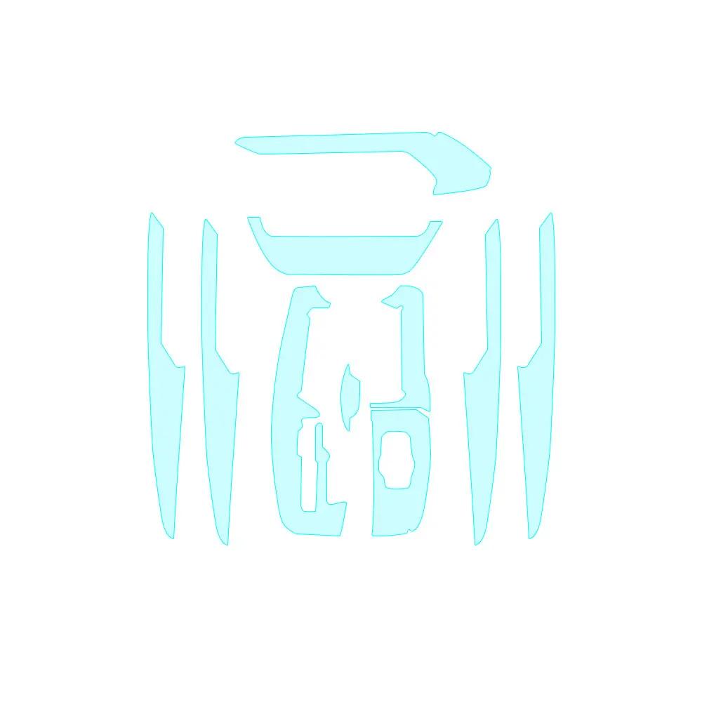 

For BMW X4 G02 2018-Present Car Door Center Console Gear Shift Panel Interior Cover Trim TPU Protector Film Sticker Accessories Whole SEt for LHD