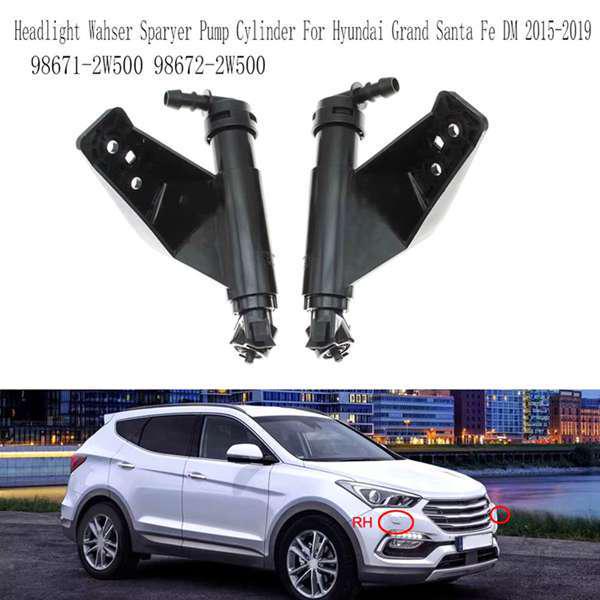 Pair of Headlight Washers (98671-2W500, 98672-2W500) for 2015-2019 Hyundai