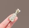 Shinny Crystal Violin Pearl Brooch for Women Exquisite Music Accessories Clothing Decoration Brooches Pins