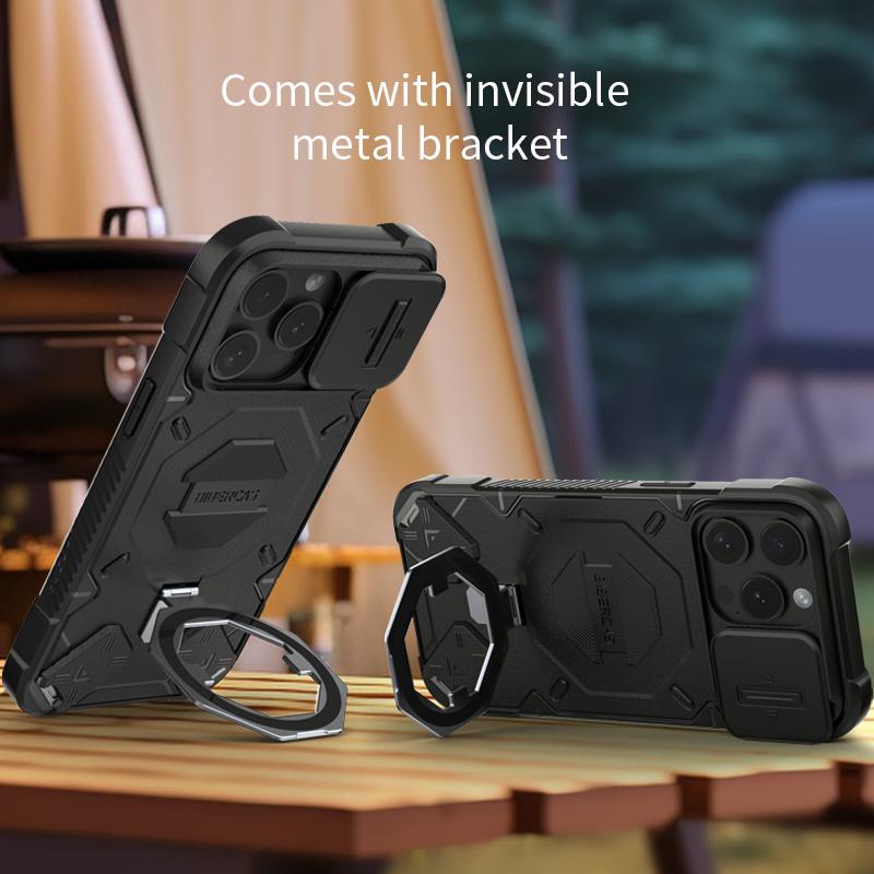 For iPhone 15 Pro PC+TPU Phone Case Anti-Scratch Outdoor Drop-Proof Cover Compatible with MagSafe