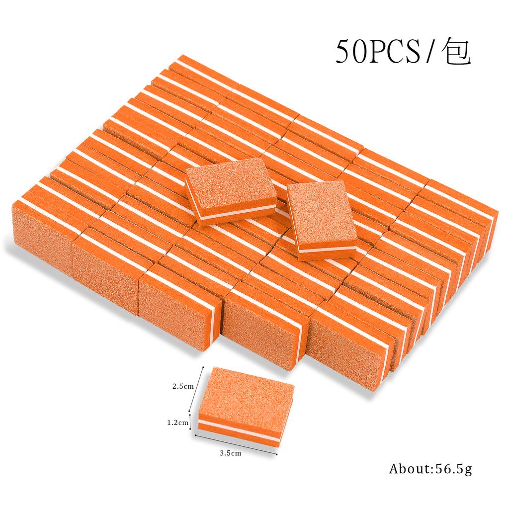 50pcs Double Sided Mini Nail File Block Sanding Polishing Nail Care Tools Nail Care Filesanding Polishing Nail File