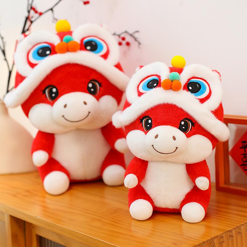 New Year of the Horse Lion Awakening Horse Mascot Doll Zodiac Horse Doll Plush Toy Ragdoll Annual Meeting Gift