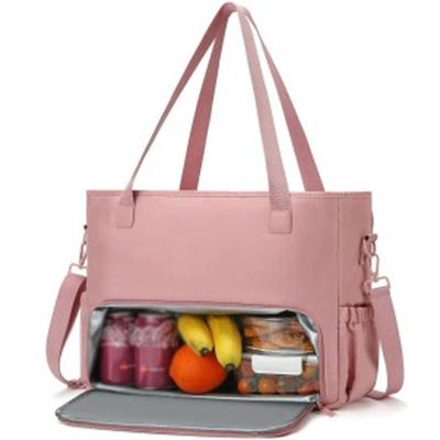 Bolsa de Almuerzo Grande Aislada y Bolsa para Portátil para Mujer - Combinación de Bolso Cruzado y Bolso de Mano, Bolso Tote de Trabajo para Escuela Picnic