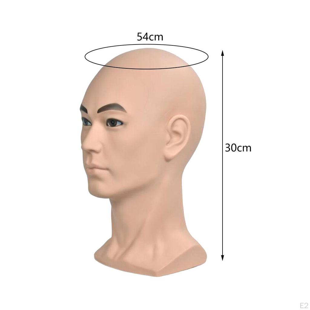 Männliche Schaufensterpuppenköpfe mit Tischklemme und Präsentationsständer, robustes Kopfmodell für das Training in der Perückenherstellung