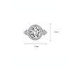 BELLA BOX Heart Opening Resizable Rings For Women Zircon Engagement Party Fine Jewelry Gift