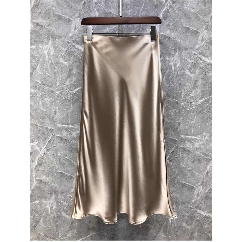 

35l13 Заказать Классическое платье цвета шампанского Ацетат Champagne Single Split S