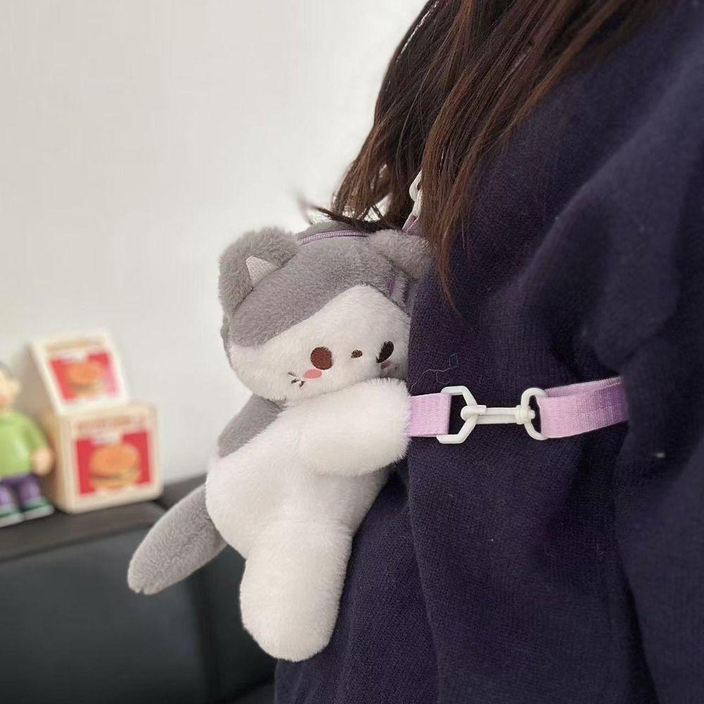 

Bunny Cute Cat Crossbody Bag Kitten Animal Shoulder Bag Cute Children Backpack Lady Cat