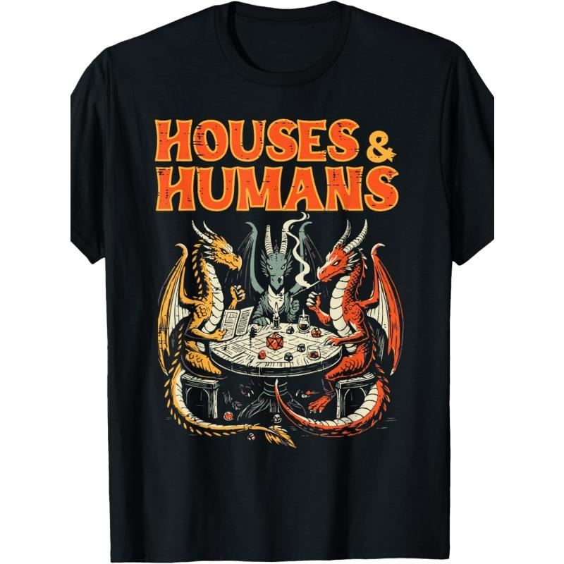 

European sizes Men S Fun Dungeons & Dragons Inspired T-Shirt 4XL чорний