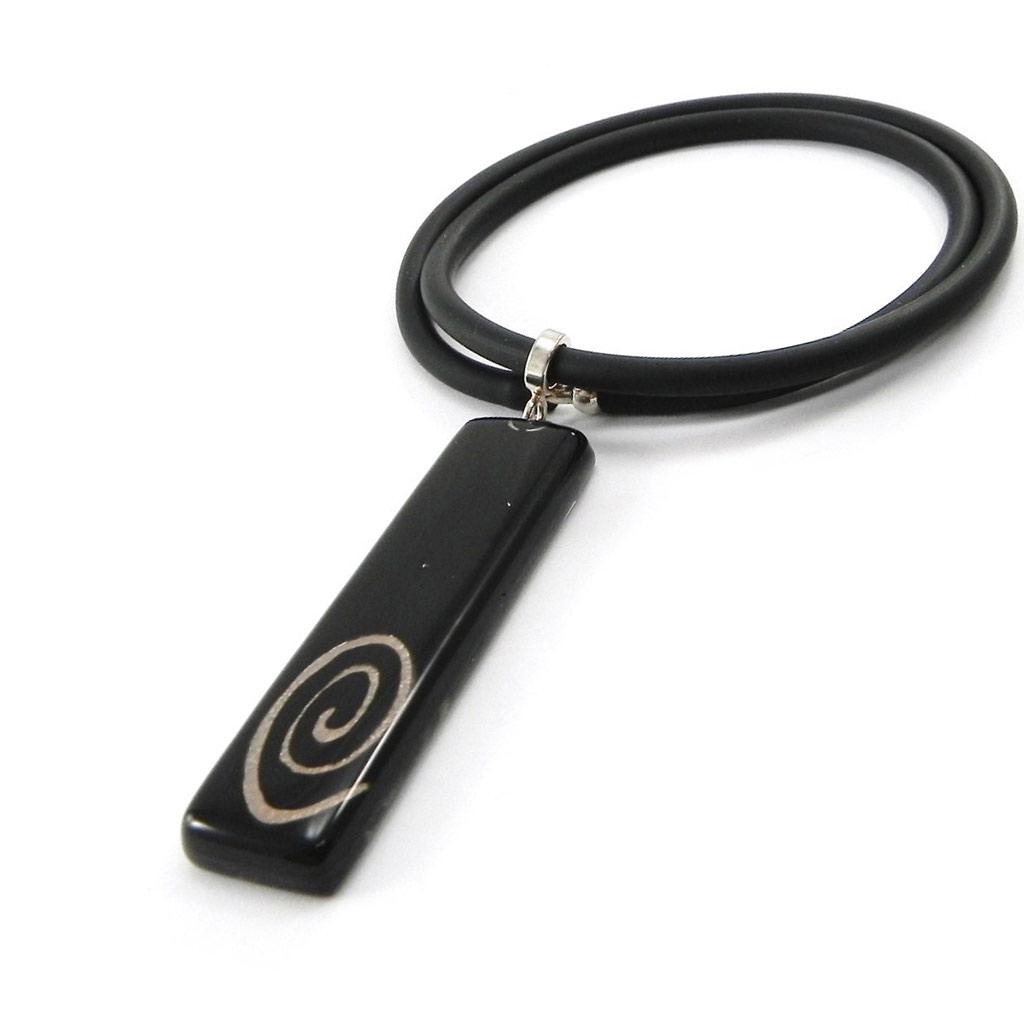 Les Trésors De Lily [D5399] - Designer Necklace 'Dizzy' Black / Bronze