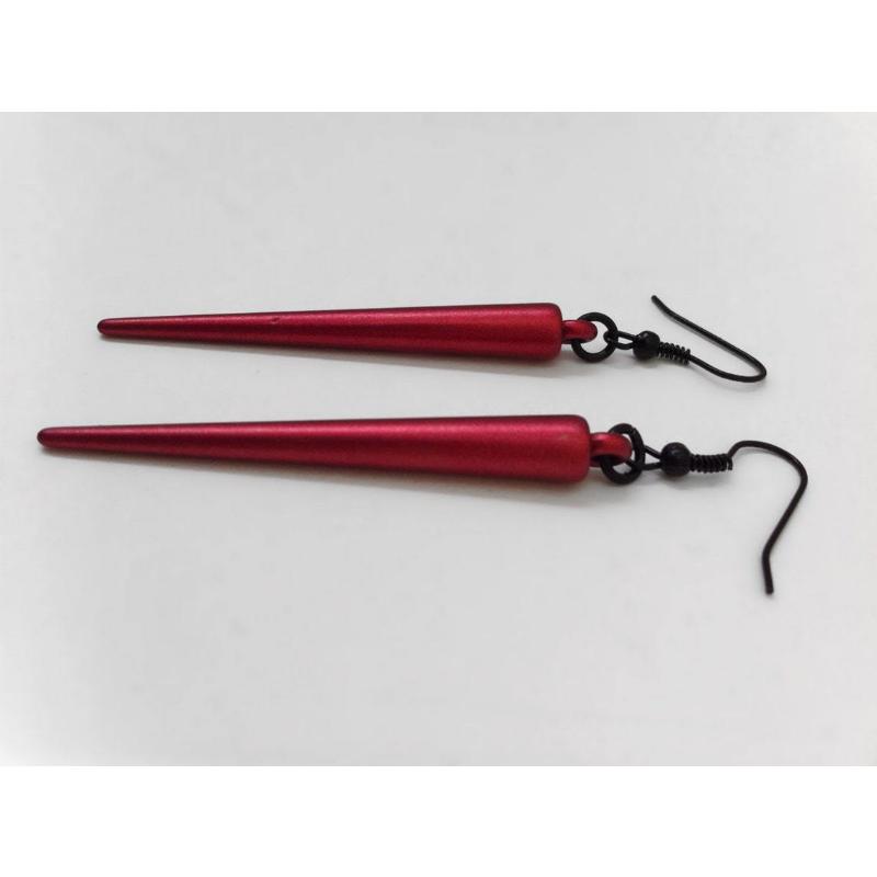 Small cylindrical long style earrings, simple and creative geometric long strip earrings for women