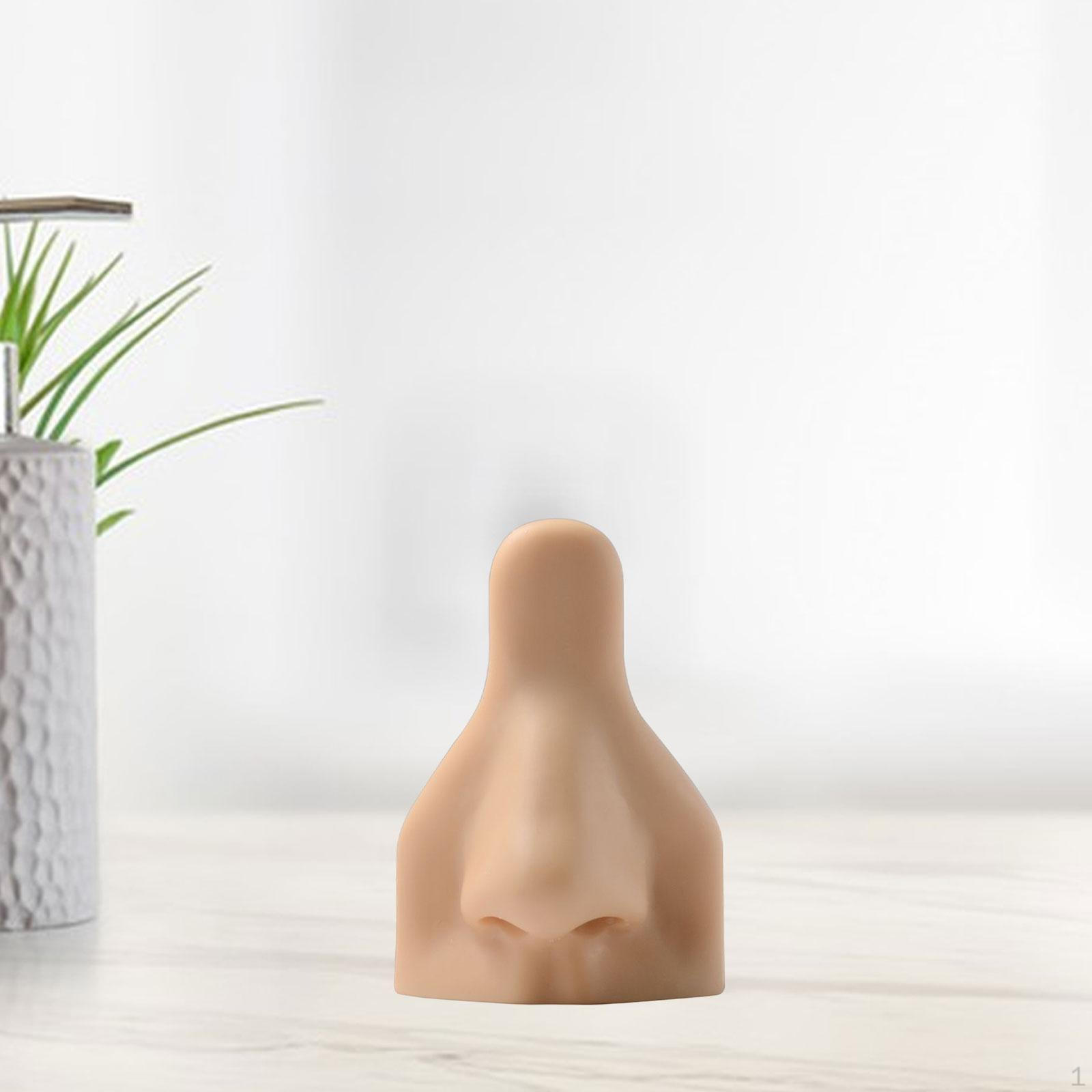 

Silicone Nose Model Reusable Simulation for Practice Jewelry Display Teaching Tool Skin Color Nose