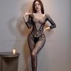 Crotchless Fishnet Bodysuit: Black, Transparent, Tempting Bedroom Wear