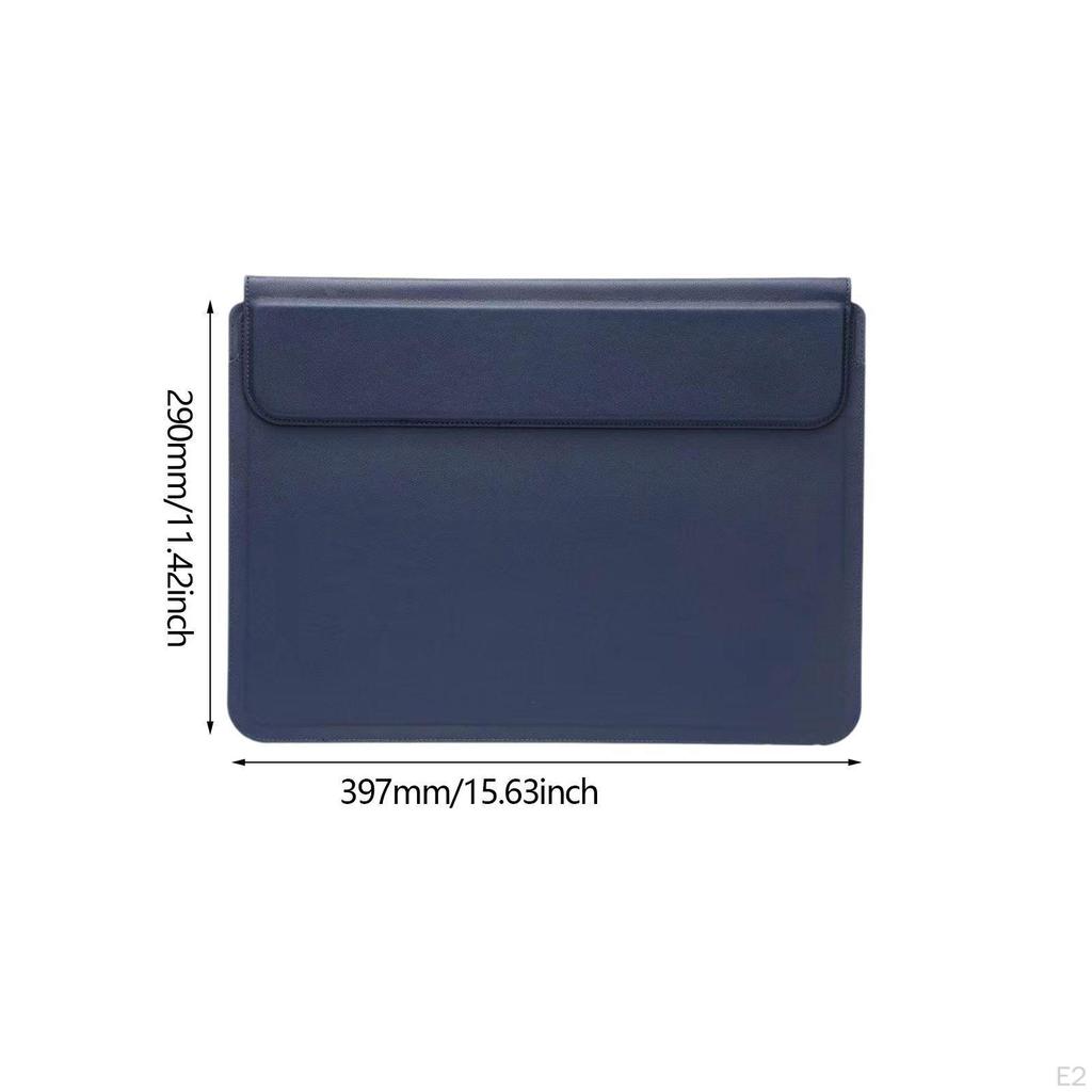 Laptop Sleeve 15 16 inch Dust Cover Carrying Case Business Adjustable Stand PU Leather