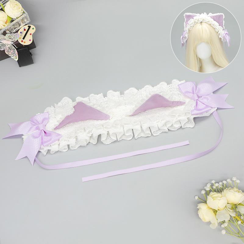 

Original headband milk coffee sweet and cute lolita cat ear headband bow hairpin kc Japanese lolita headgear other
