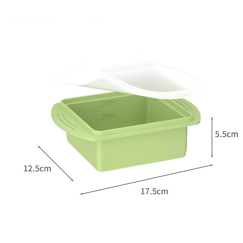 Silicone  Tray With Lid Single Double Compartment Freezer Mold For Summer Drinks