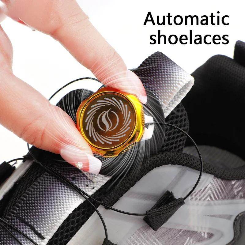 New Automatic No Tie Shoelaces Sneakers Quality Swivel Buckle Shoelace Without Ties Adults Kids Lazy Shoe Laces Shoe Accessories