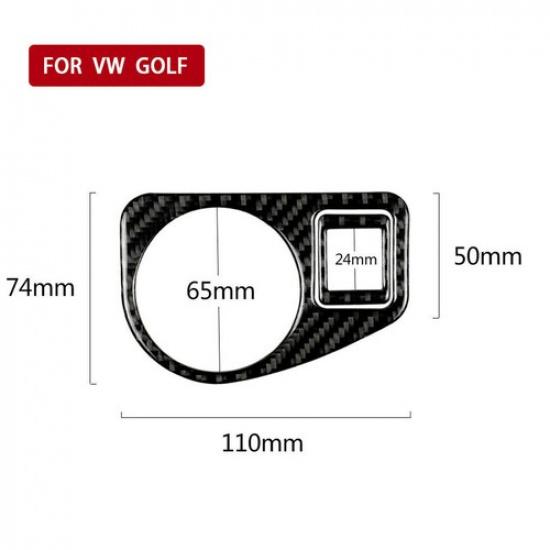 Carbon Fiber Interior Headlight Switch Cover Trim For VW Golf 7 GTI MK7 2013-17