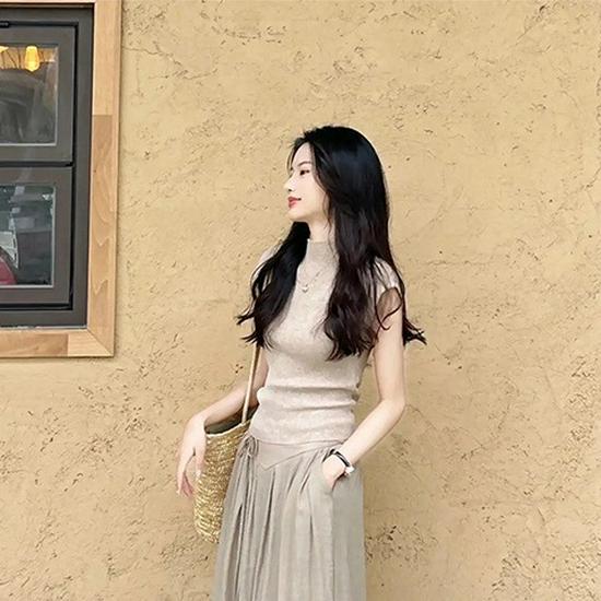

Age-Defying Women s Wide-Leg Pants Set - 2026 Summer Style M (Weight: 100-110 jin)