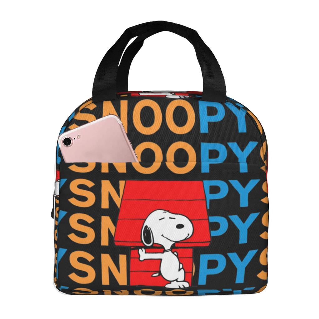 Custom S-Snoopies Portable Lunch Box Women Men Leakproof Manga Thermal Cooler Food Insulated Lunch Bag Office Work