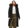 Fuji Faux Fur Longline Down Coat Black