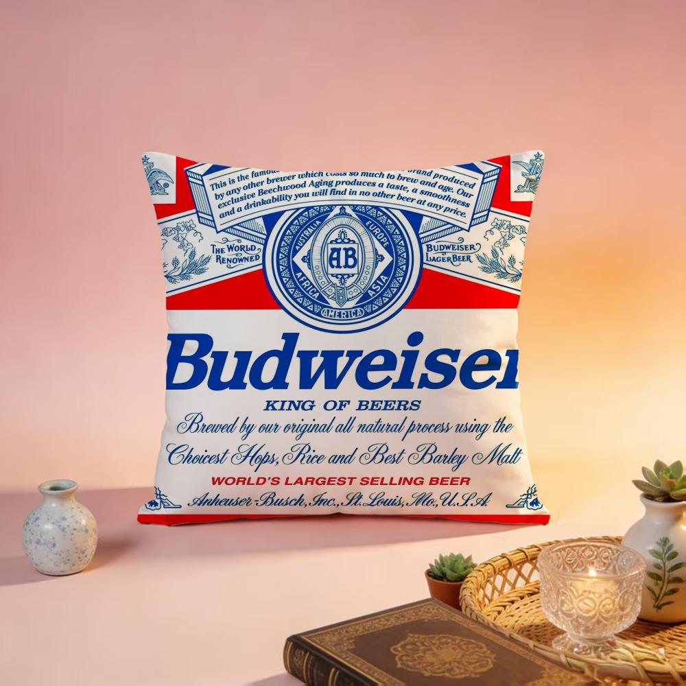 Hot BBudweseres Cushion Cover Premium SkinFriendly Pillow Case MultiPurpose for Home Office Travel
