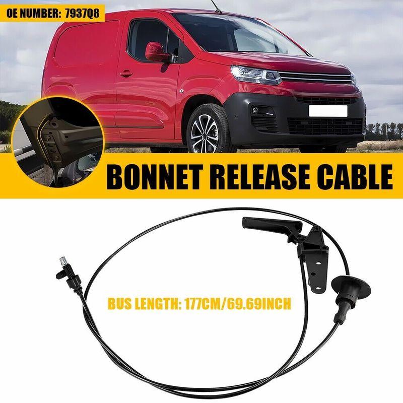 1pc Front Bonnet Release Cable With Latch Car Replacement Parts 7937Q8 For Peugeot Partner Citroen Berlingo 2008-