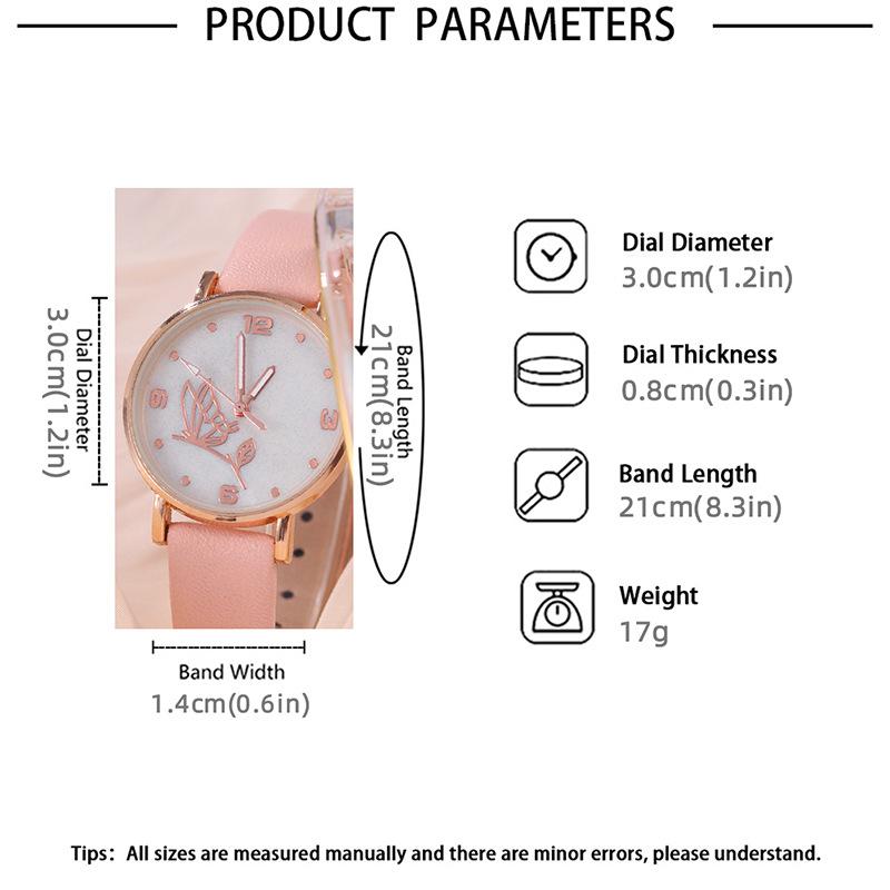 Fashion Women'S Watch Girls Simple Watch Casual Belt Ladies Watch Bracelet Necklace Group