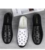 Men's Large Size Cowhide Slip-on Beach Shoes - Soft Sole, Closed Toe, Summer Casual Shoes 46