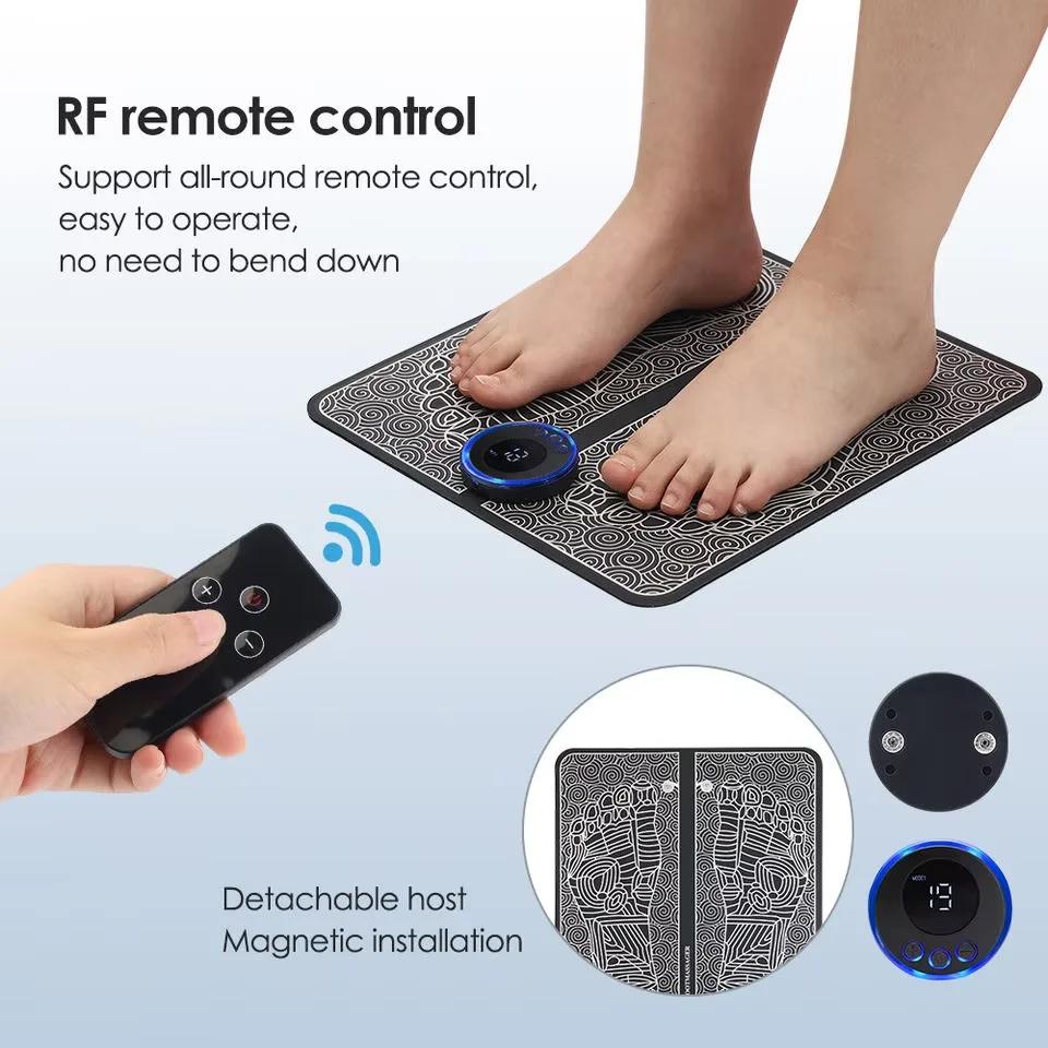 Foot Massager Stimulation Pad Electric Foot Massage With Remote 8 Mode 19 Levels of Strength Lightweight Relieve Foot Pressure