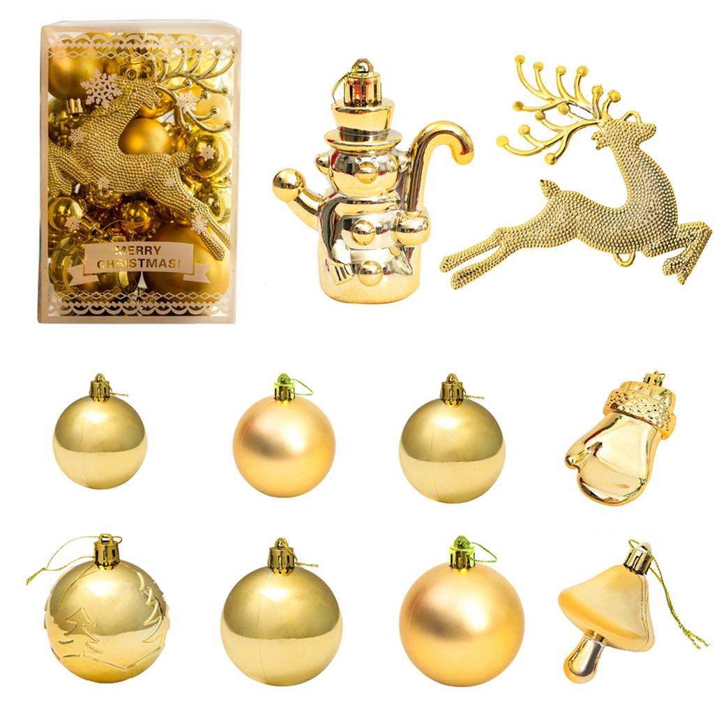 30 Pack Christmas Glitter Balls Shatterproof Hanging Ornaments for Xmas Tree