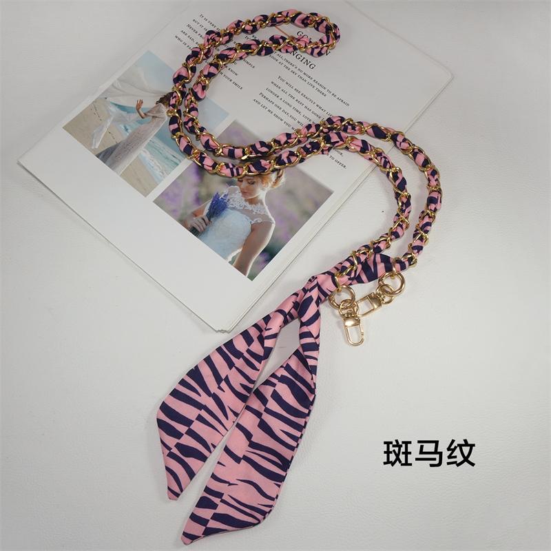 115cm Universal Mobile Phone Wrist Lanyard for Women Girls Silk Scarf Decorative Crossbody Chain Phone Neck Strap Hanging Cord