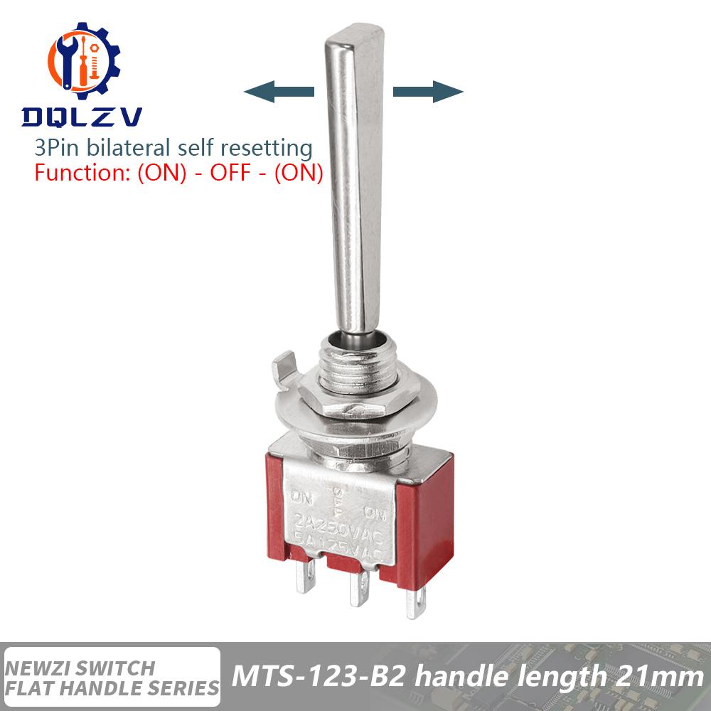 SH T80-T Series Flat Handle 6.35mm Panel Mount Mini Toggle Switch For RC Model Remote Controlller