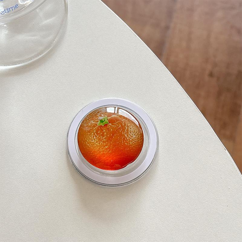 Magnetic Phone Airbag Holder with Watermelon, Orange, and Tomato Design - Korean Ins Style Retractable Support Stand