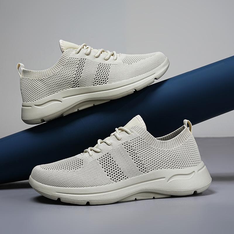 Extra Large Size Men's Shoes Summer Mesh Breathable Sports Shoes Lightweight Fly-woven Mesh Casual Shoes