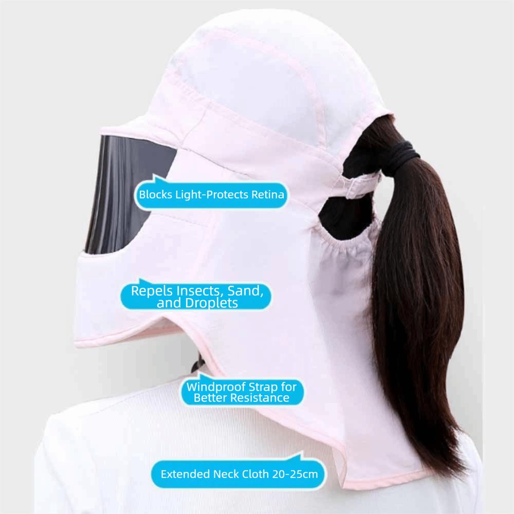 Breathable Sun Protection Mask Mirror/Clear Mask Face Mask Sun Hat Sunscreen Mask  Summer
