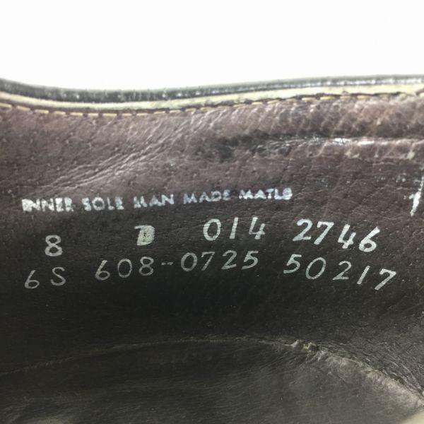 Vintage 80s Made in USA Coburne Square Long Wingtip Shoes Black Size 8D (25.5-26.0) Rare Item(USED)