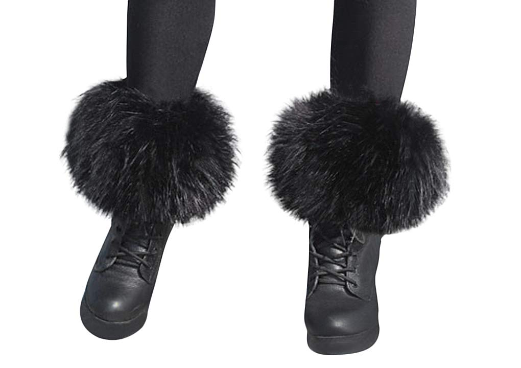Ghete până la gleznă, manșete din blană artificială pentru vreme rece, set de 2 [IPENNYE] Încălzitoare, Încălzitoare, Huse de damă, Șosete, Colanți, Huse, Pentru femei,