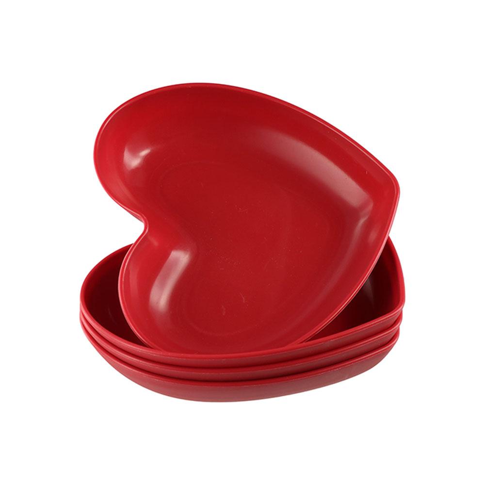 5/10Pcs Plastic Love Fruit Plate Creative Nut Love Plate Party Snack Love Tray  Household