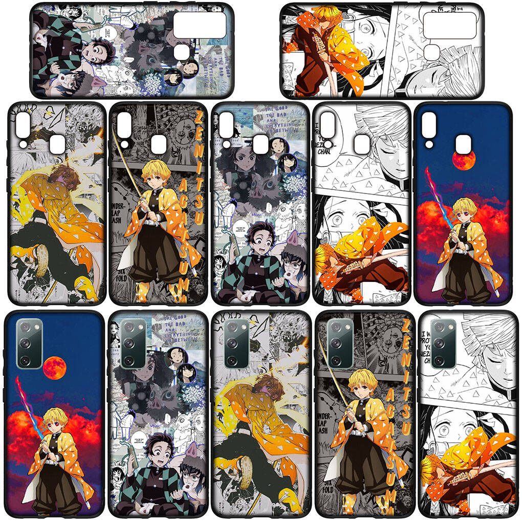 Handyhülle für Samsung Galaxy S25 S23 S22 S24 Ultra FE A05 A06 A15 A16 A36 A37 A35 A54 A55 A56 A57 A25 A26 A53 A17 Agatsuma Zenitsu Demon Slayer Hülle
