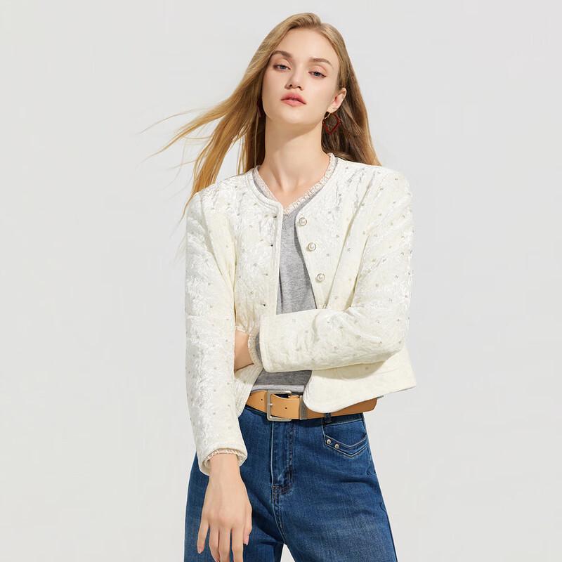 

Chic Velvet Beaded Quilted Short Jacket XL