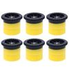 6 Pcs Variable Arc Nozzles Radius Sprinkler Heads Pop-up Sprinkler Replacement Nozzle Adjustable 0-360 Degrees Full Circle Pattern