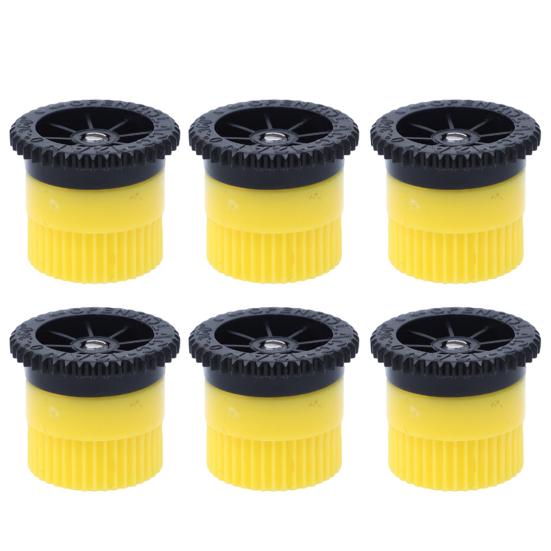 6 Pcs Variable Arc Nozzles Radius Sprinkler Heads Pop-up Sprinkler Replacement Nozzle Adjustable 0-360 Degrees Full Circle Pattern