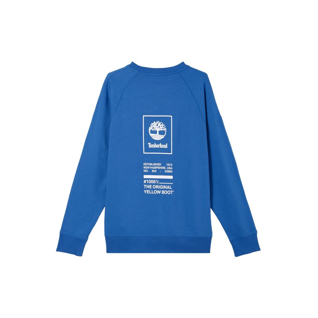 Timberland Letter Print Sports Pullover Crewneck Sweatshirt Men Sweatshirt Blue A2ABS-I55