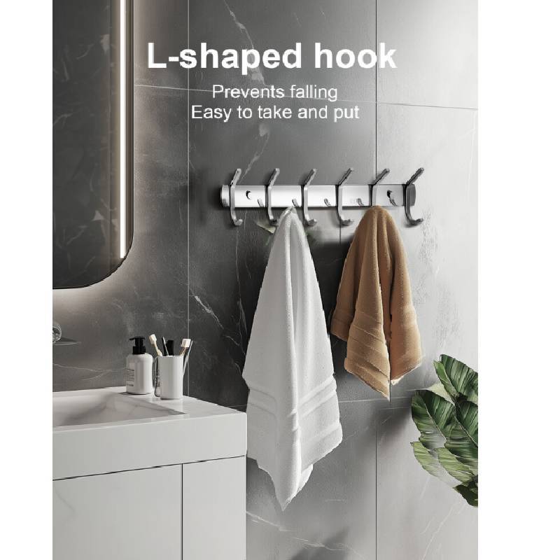 Wall Coat Hooks Mounted Stainless Steel Rack For Bathroom And Kitchen Storage