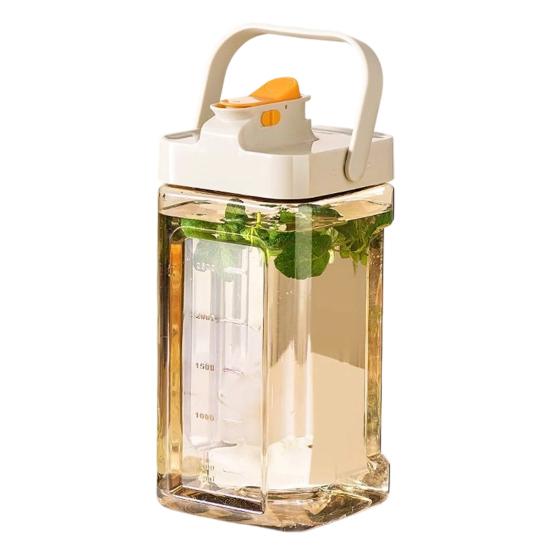 Kaltbrüh-Krug mit Zapfhahn 2,5/3,5L Große Kapazität Kunststoff-Wasserspender für Saft & Eistee Auslaufsichere Getränkekanne für Zuhause Party Outdoor