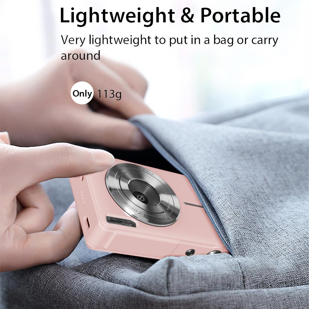 Digital Camera 1080P FHD Camera 44MP Point and Shoot with 32GB Card 16X Zoom Compact Vintage Photobooth Props for Kids Teen