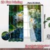 2pcs, 2D FLAT PRINTING Curtains (Without Rod) Lotus Glow Modern Modern Curtains Versatile Fabric Curtains Versatile All Ldeal