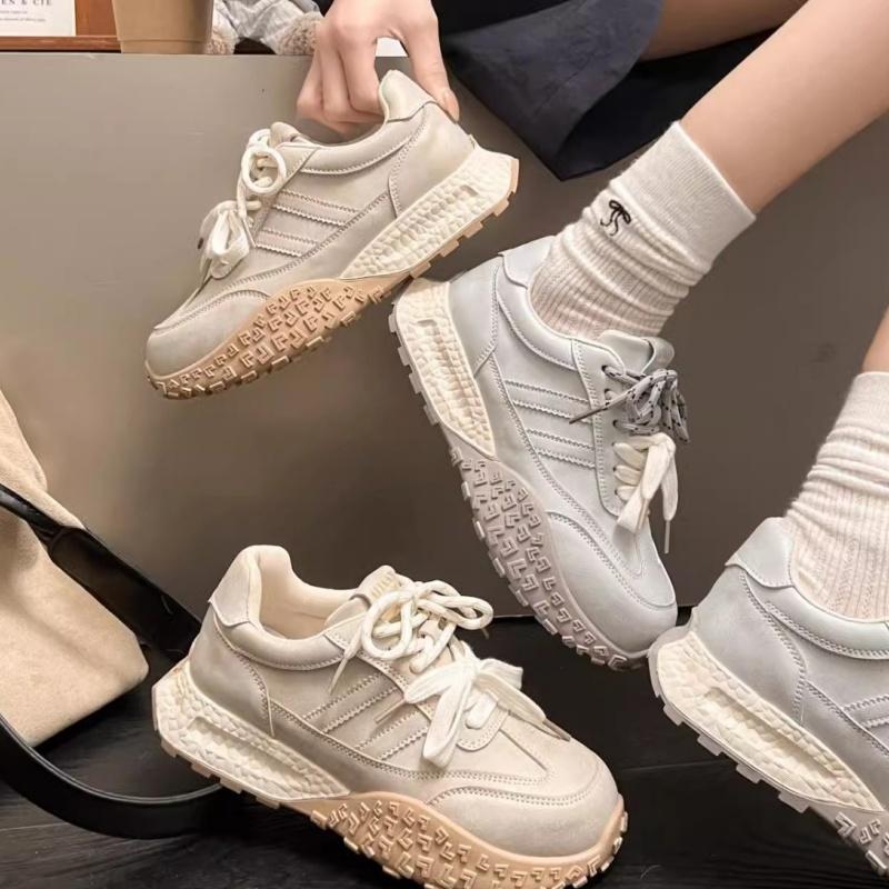 Mode Neu 2025 Übergröße Keil Slipper Bequem Verschleißfest Neu Schnürschuhe Herbstmode Plateau-Sneaker Lässige Sneaker