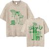 Rapper Bad Bunny Vintage Washed T Shirt Funny Frog Fans Gift Merch Graphic Tshirts Mens Women ONeck Oversized Cotton TShirt
