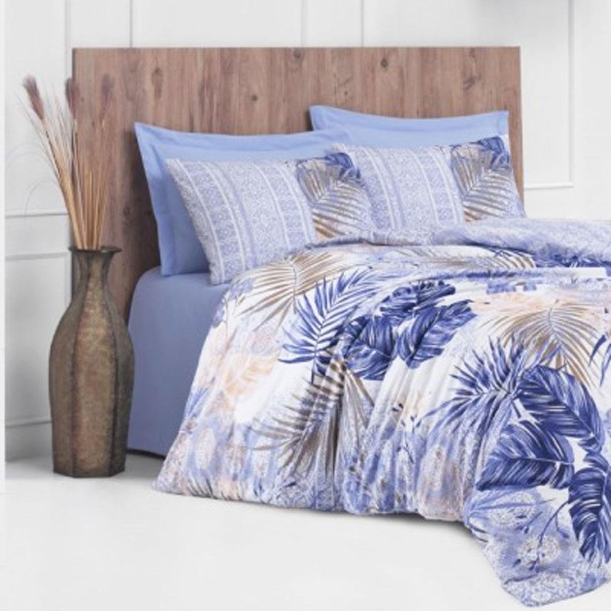 

Altınbaşak Комплект двойного пододеяльника из 100% хлопка Ranforce Valeron İndigo